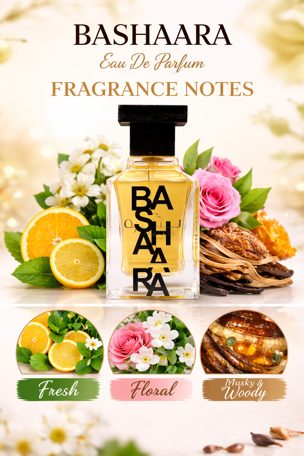 Ard Al Zaafaran Bashaara Eau De Parfum Spray for Unisex – 100ml (3.4 oz)